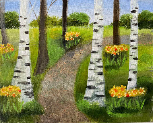 Waggy Tails On The Daffodil Trail ( personalised painting opportunity)