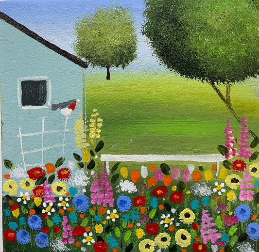 An Abundance Of Spring Flowers ( personalised painting opportunity)