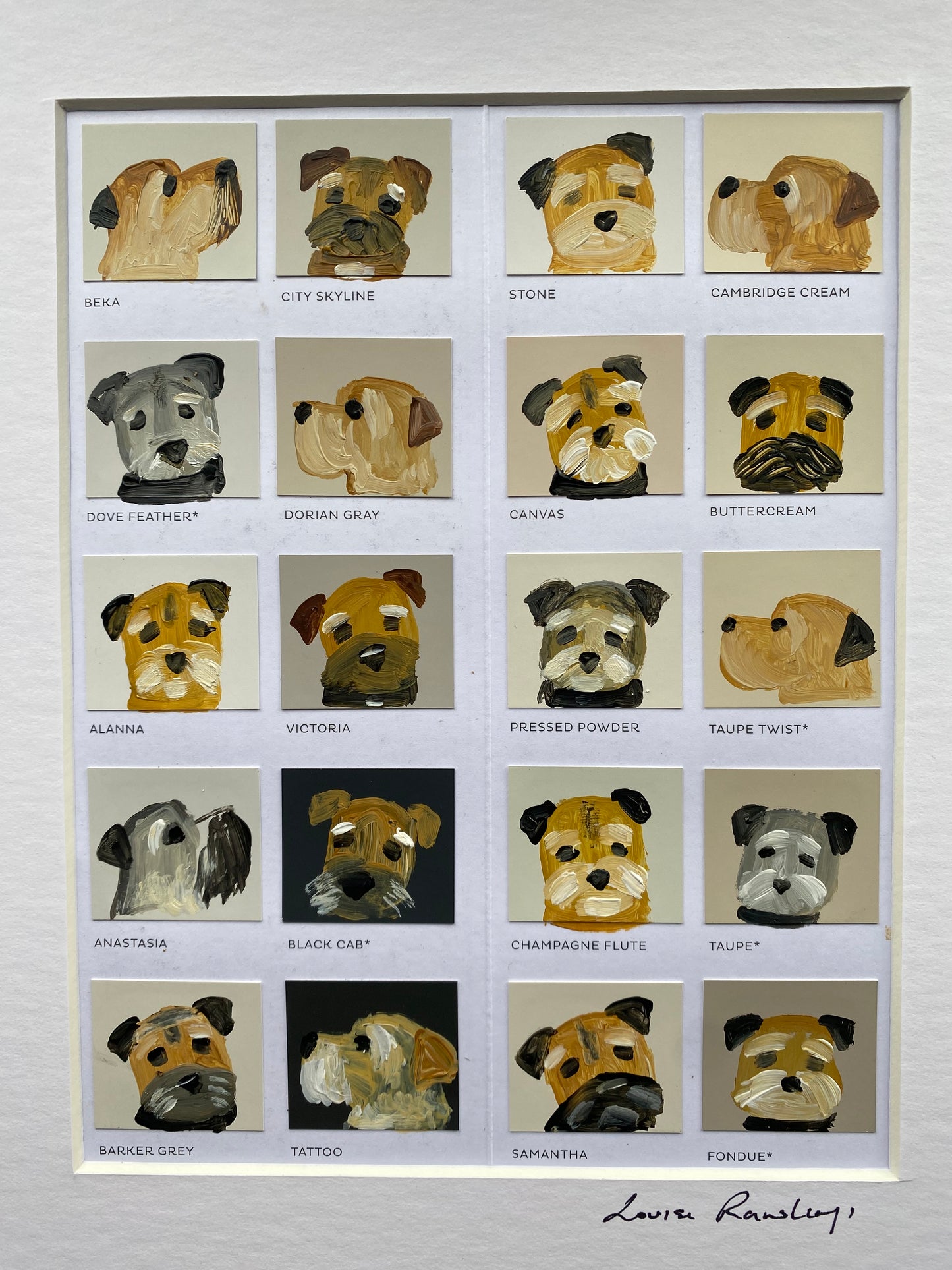 Border Colour Chart