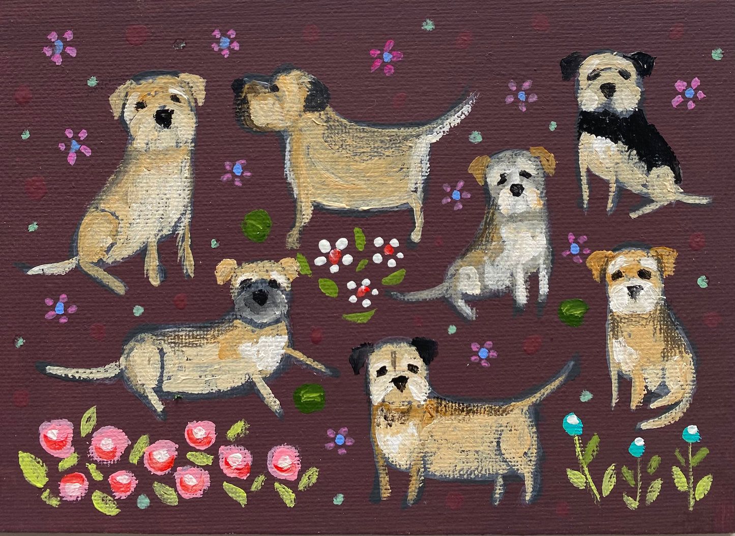 Border Bundle on Burgundy