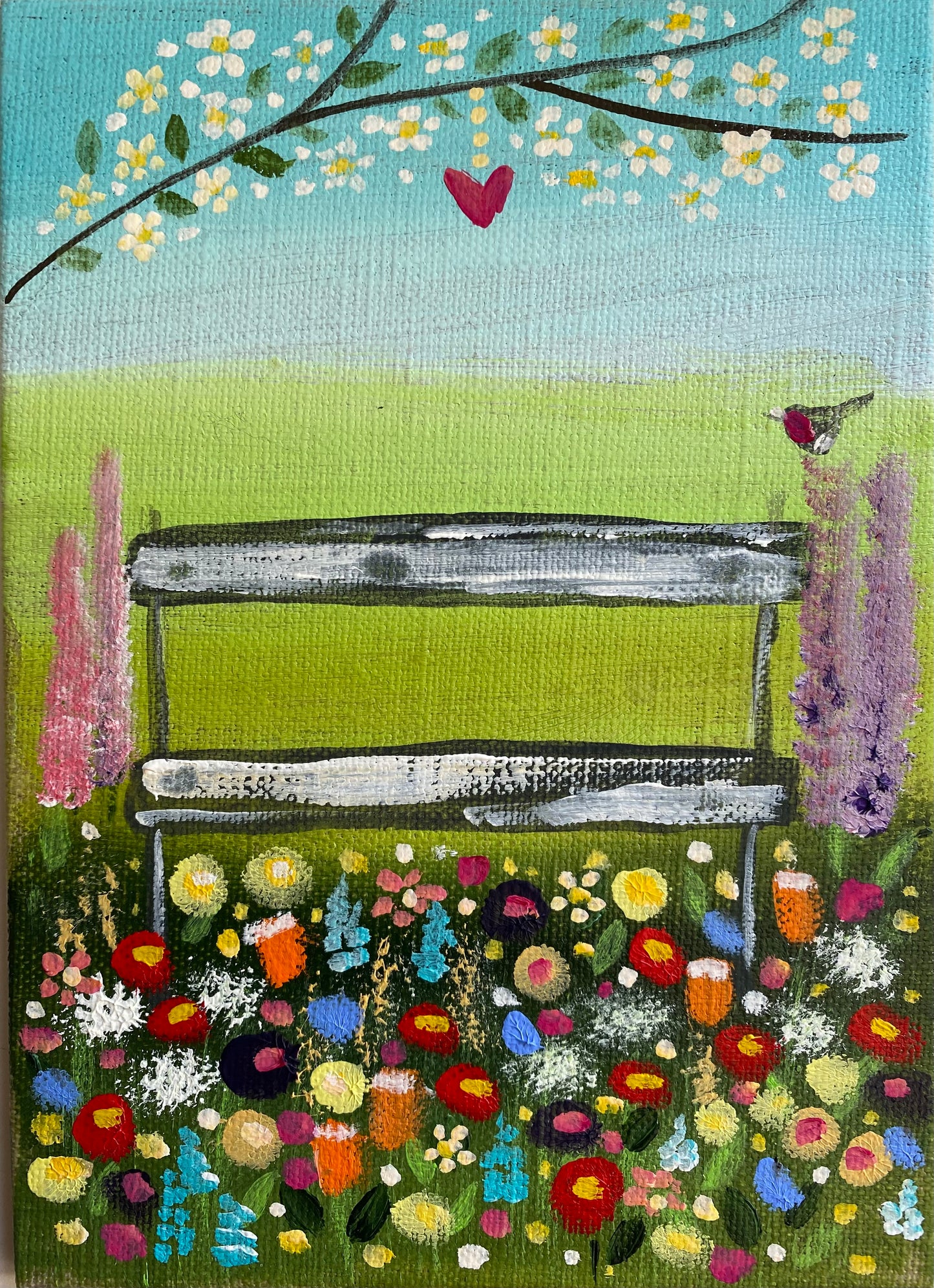 A Bench In April ( personalised painting opportunity)