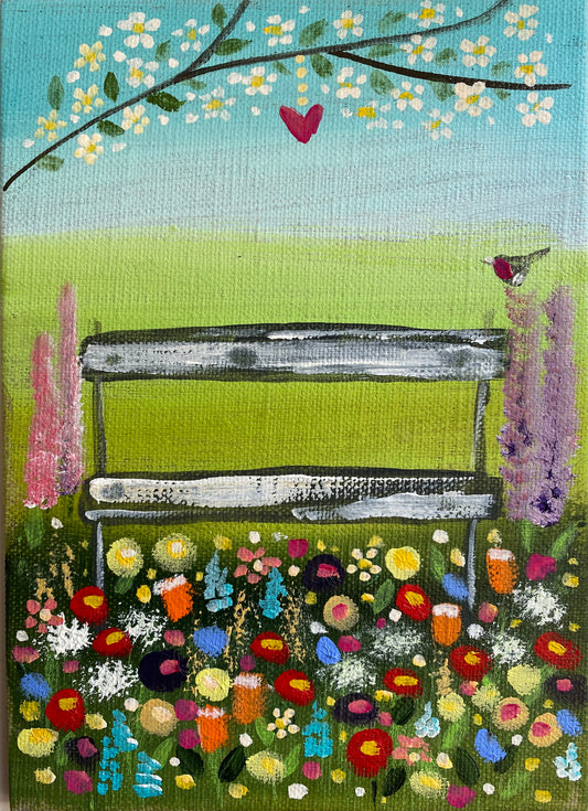 A Bench In April ( personalised painting opportunity)