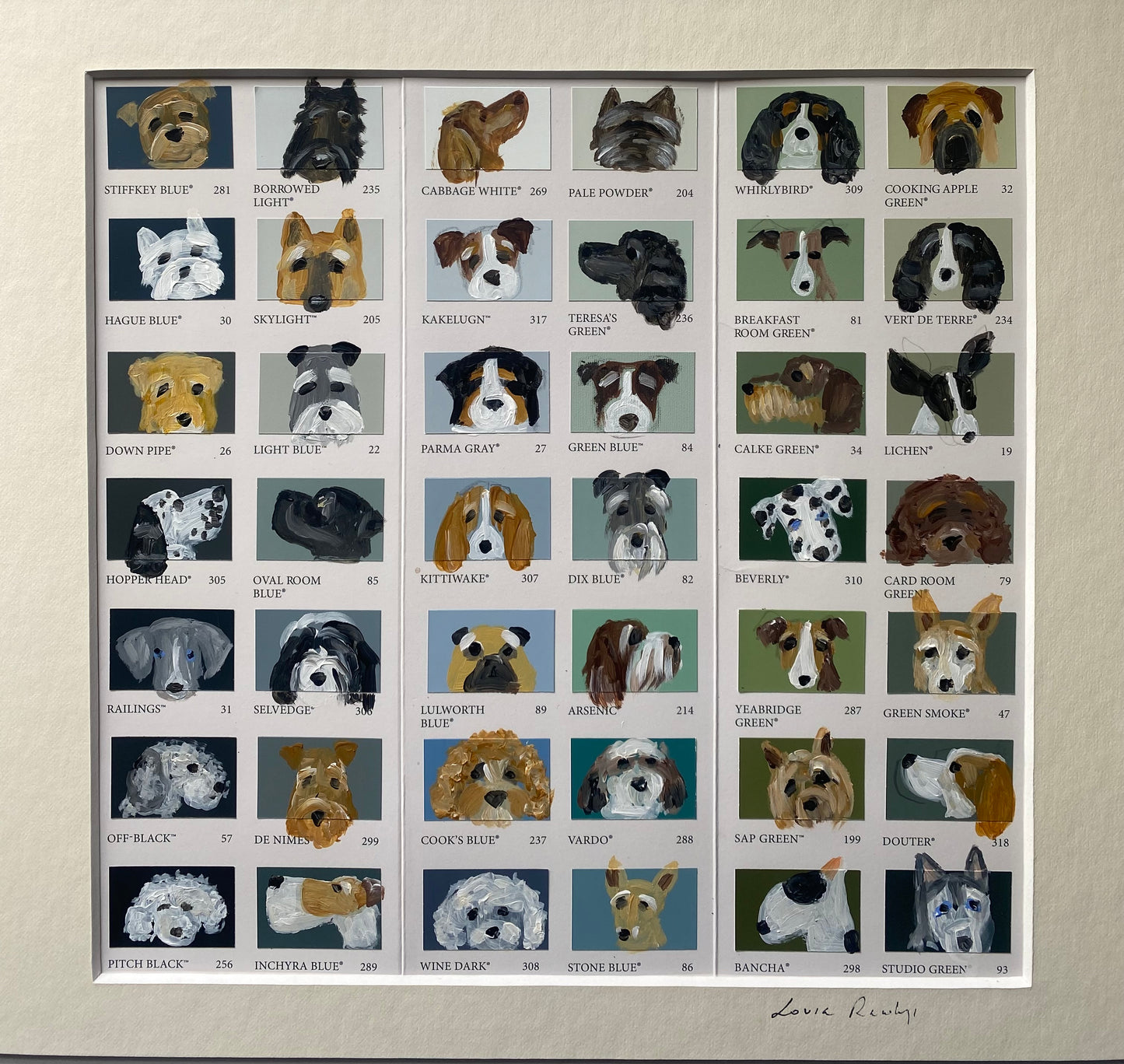 Dog Bingo Colour Chart
