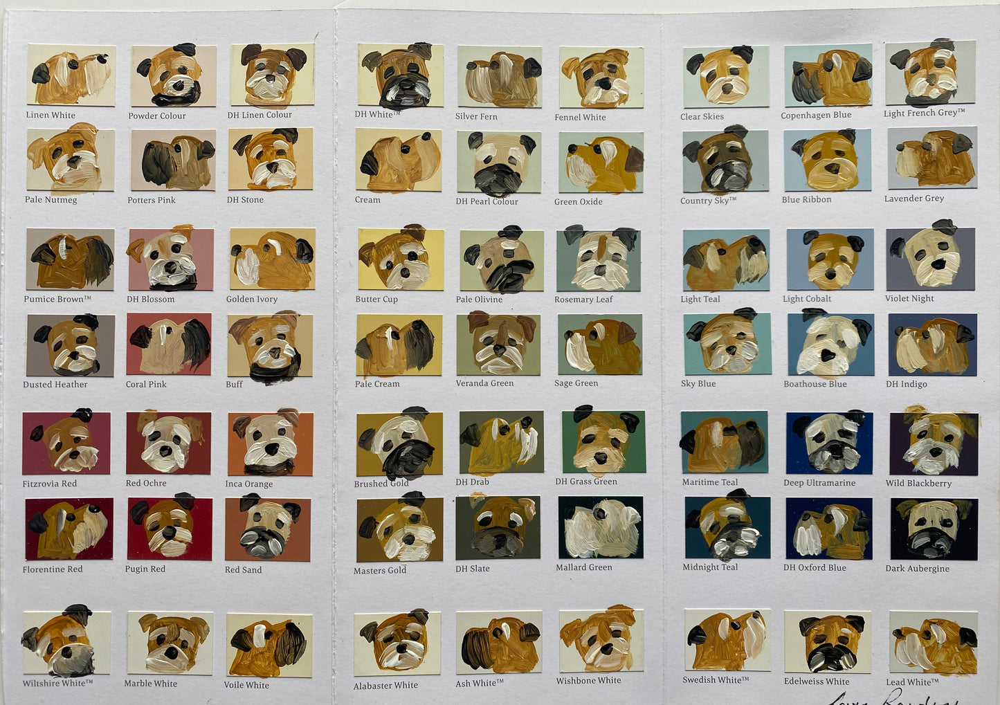 Border Colour Chart