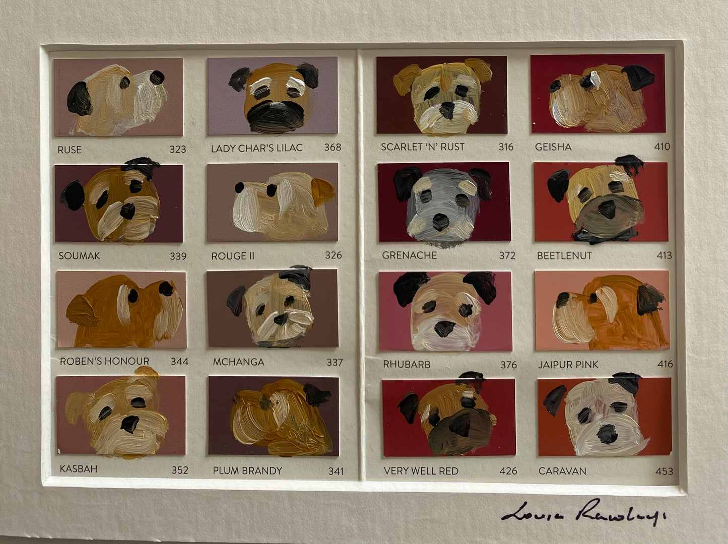 Border colour chart
