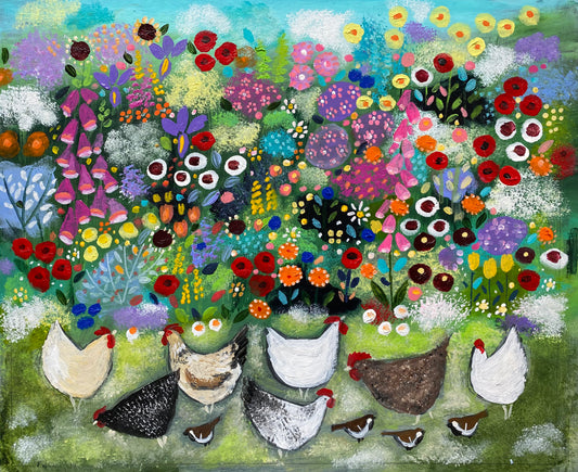 Seven Hens, Four Sparrows