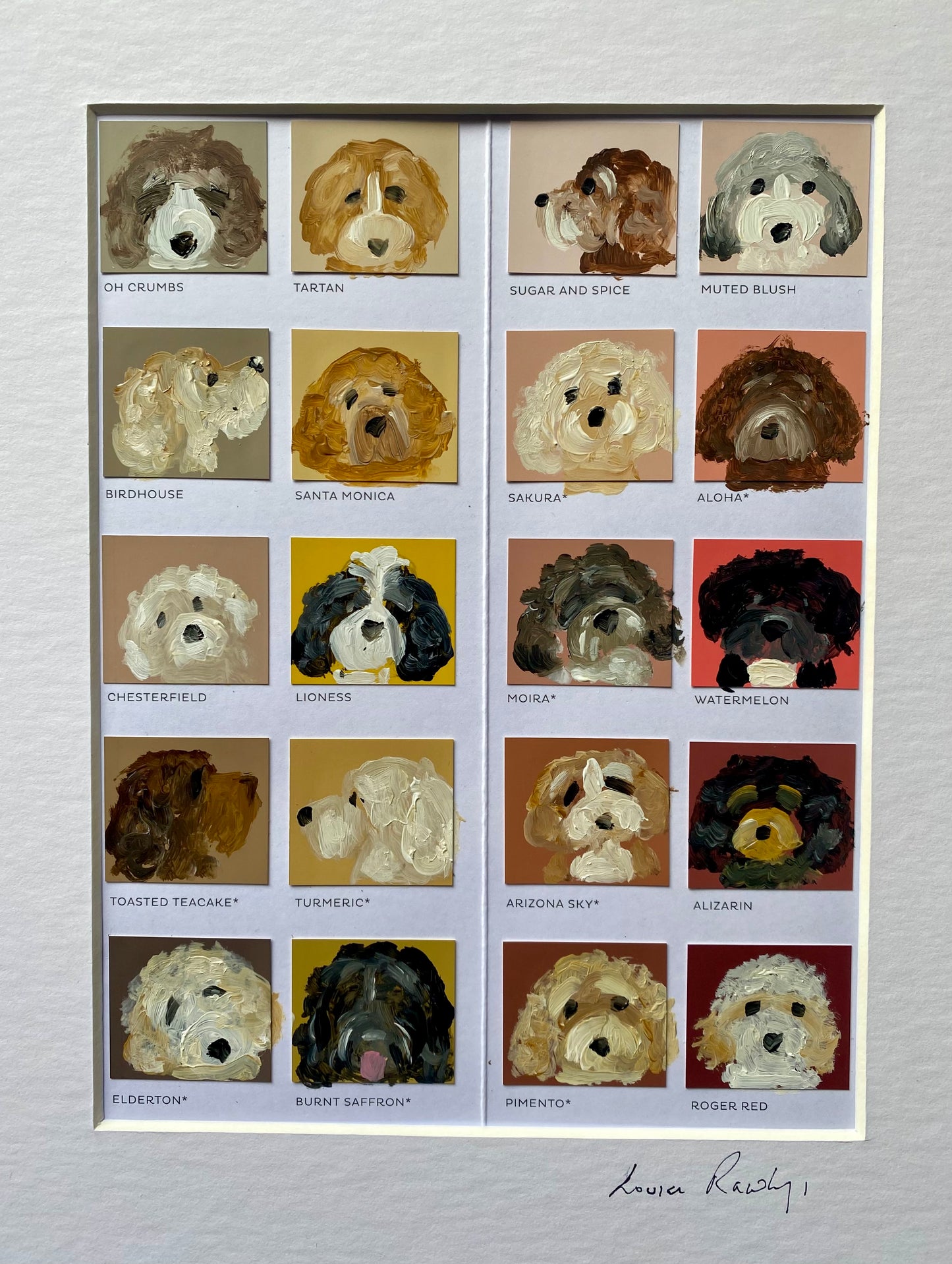 Curly Wurly Colour Chart
