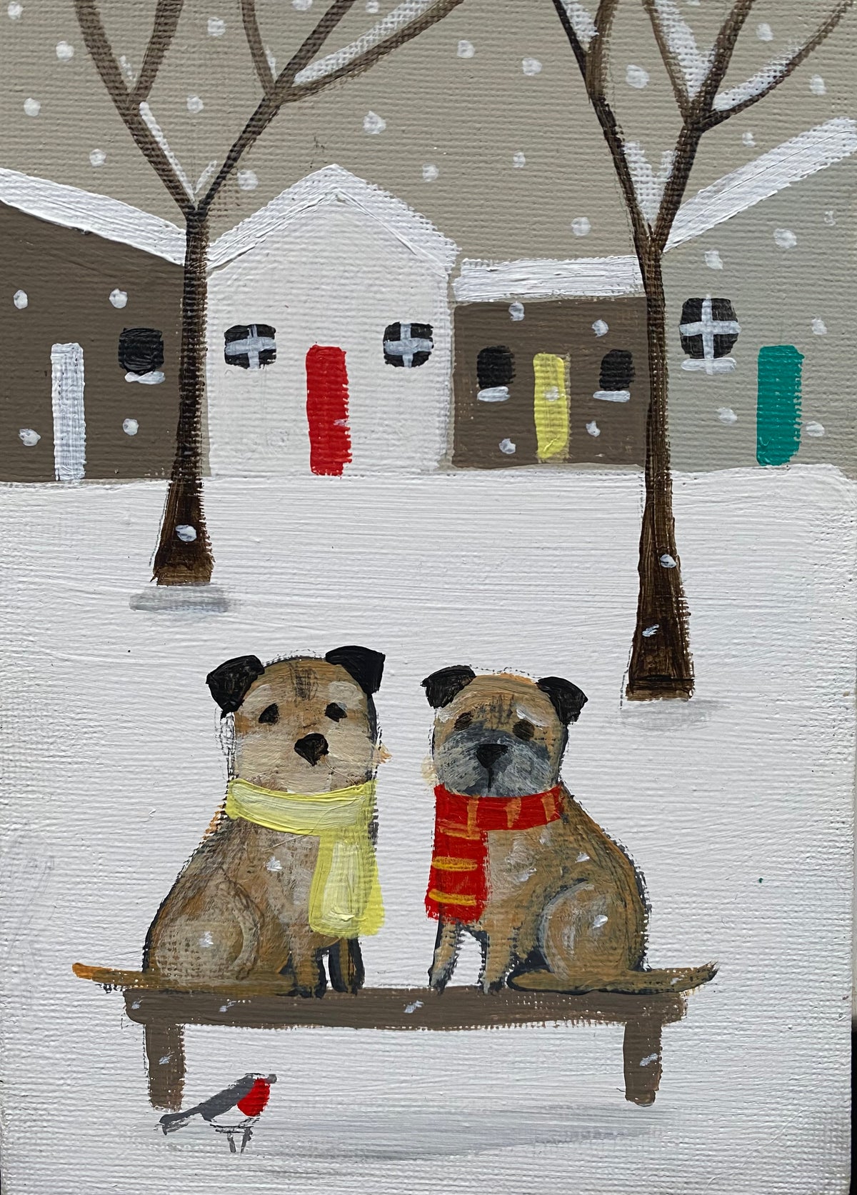 Archie Heather Archie and Heather, Sitting Together – Louise Rawlings Art