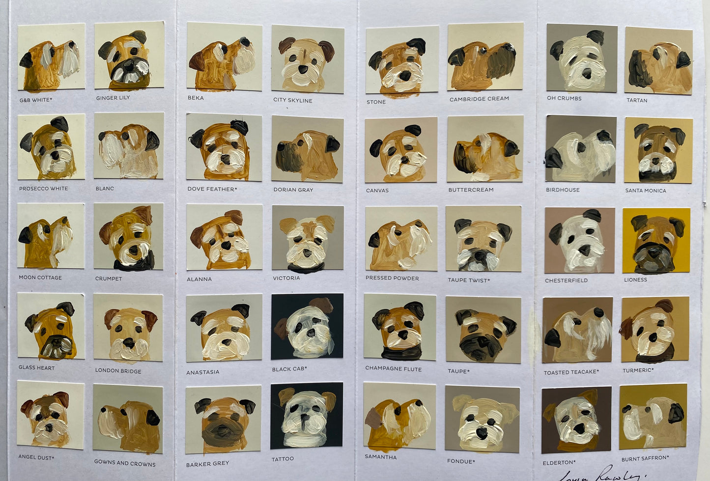 Border Colour Chart