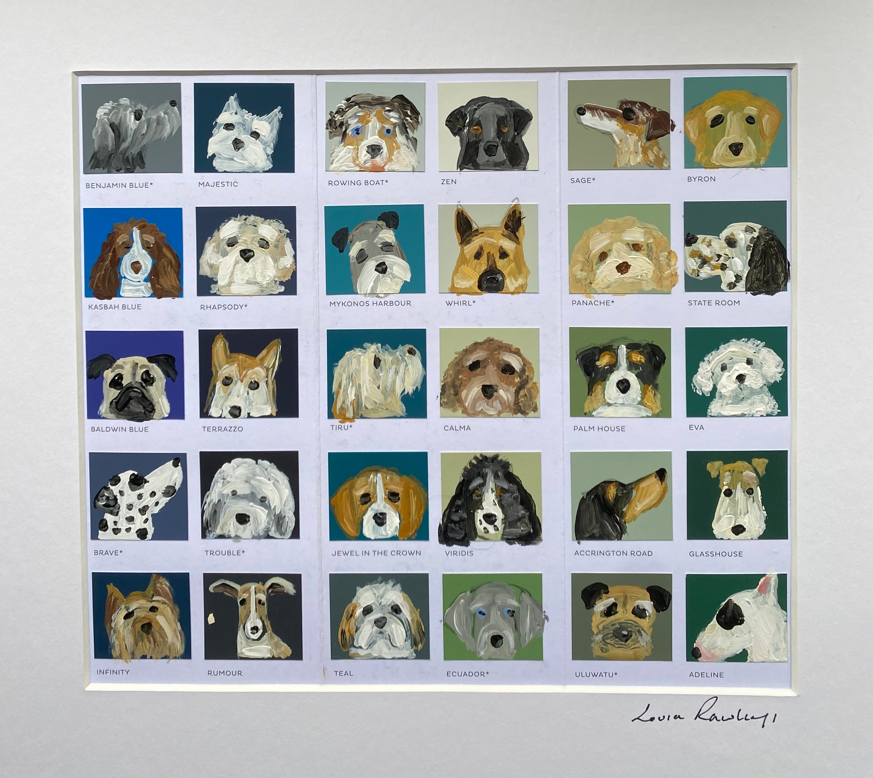 Multi Dog Colour Chart – Louise Rawlings Art