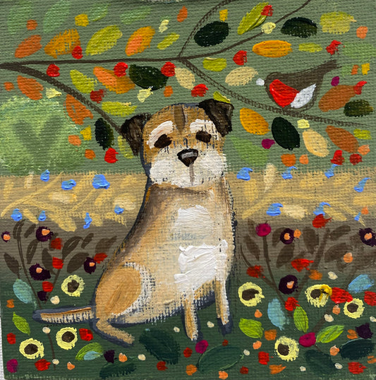 Pickle In The Autumn Leaves