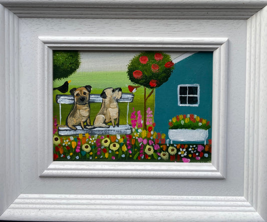 A Bench By The Blue Summerhouse