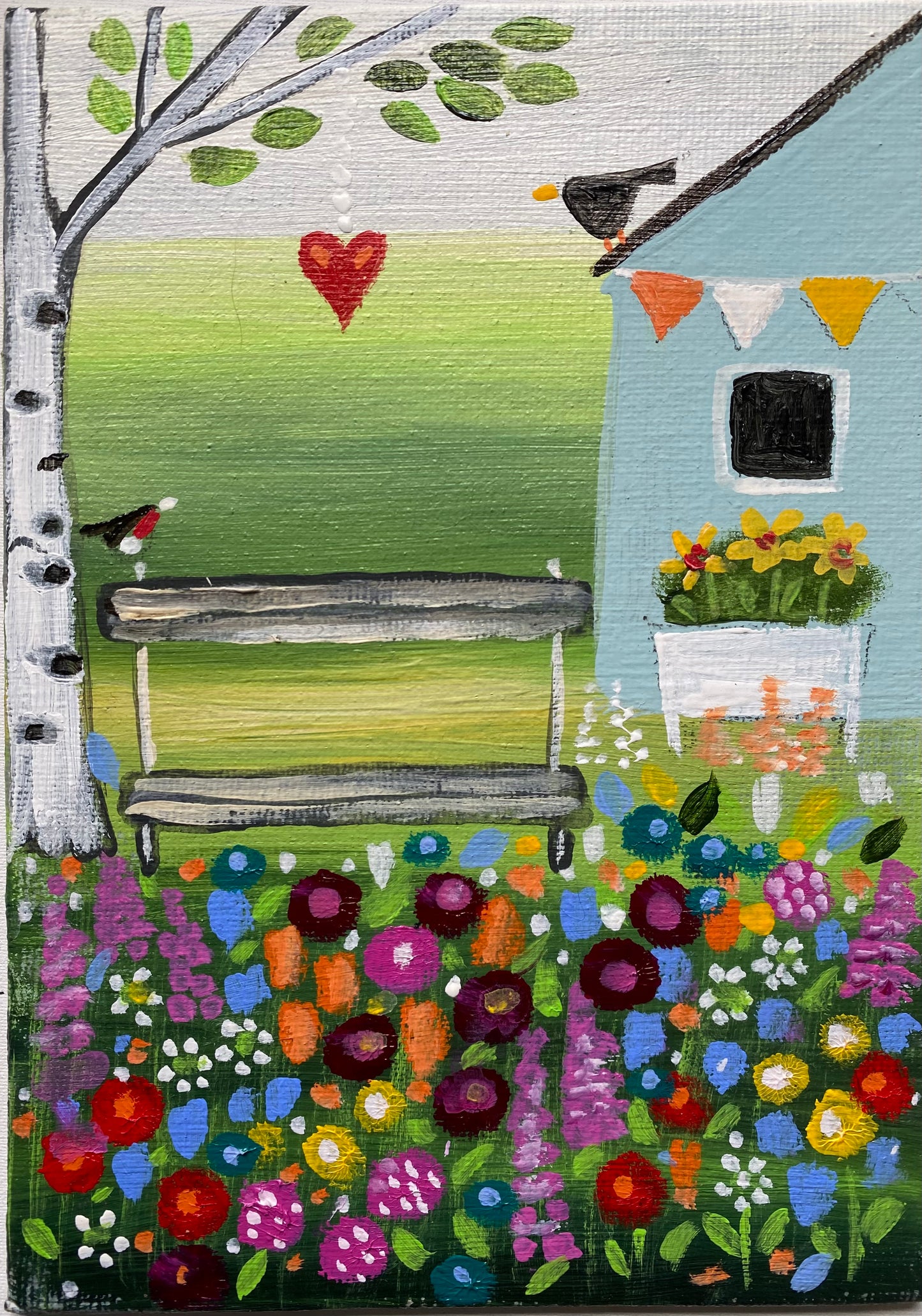 A Bench By The Blue Shed ( personalised painting opportunity)