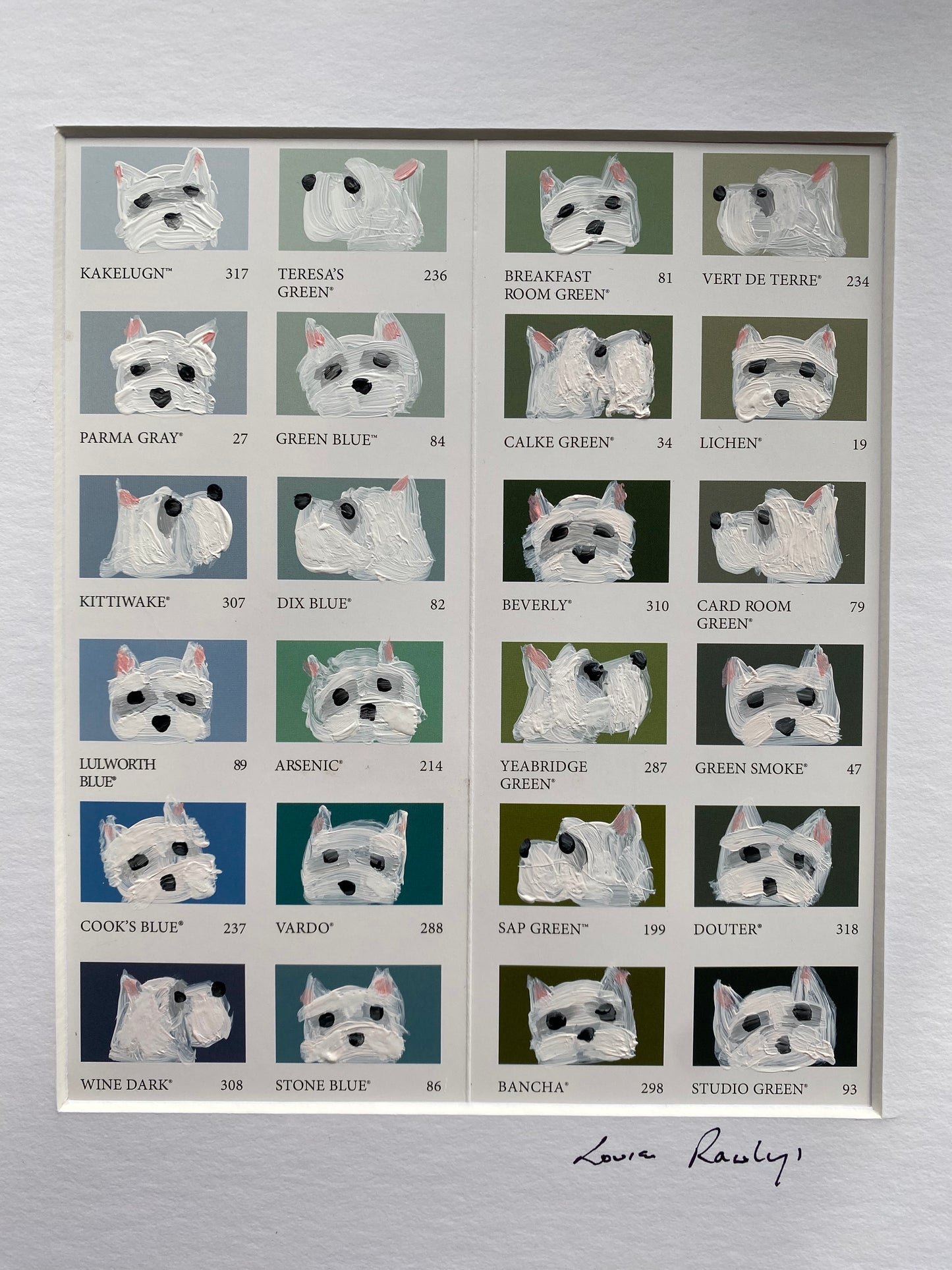 Westie Colour Chart