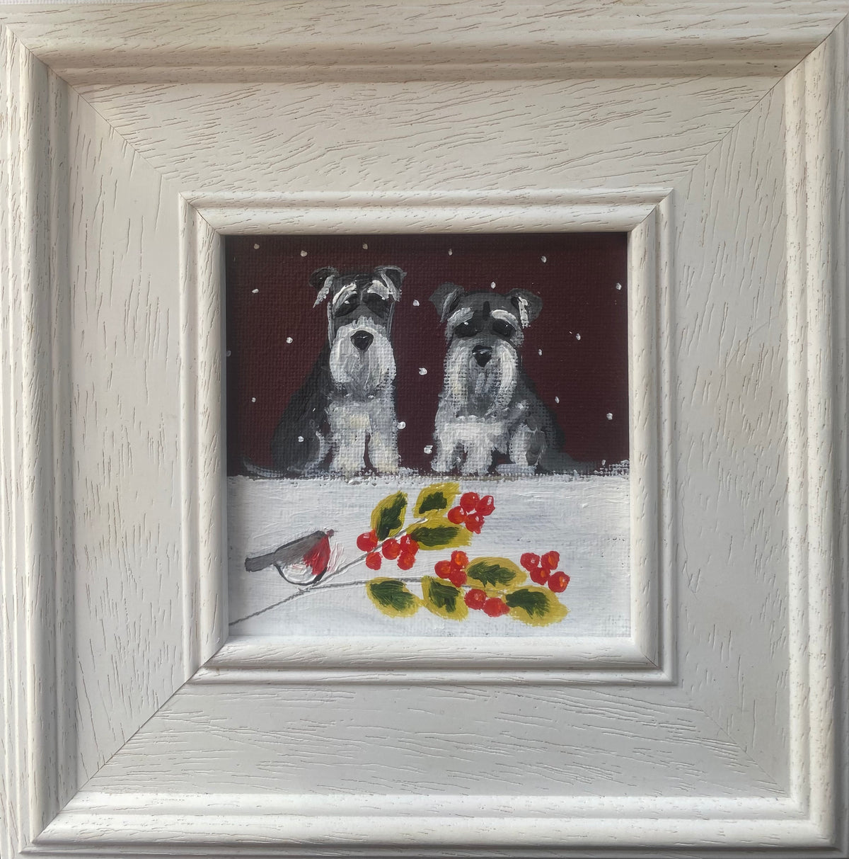 Dave, Smudge and a Robin Friend