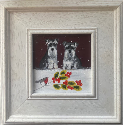 Dave, Smudge and a Robin Friend