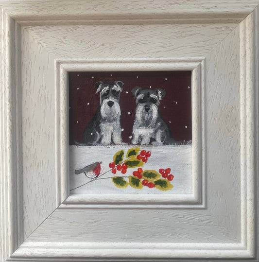 Dave, Smudge and a Robin Friend