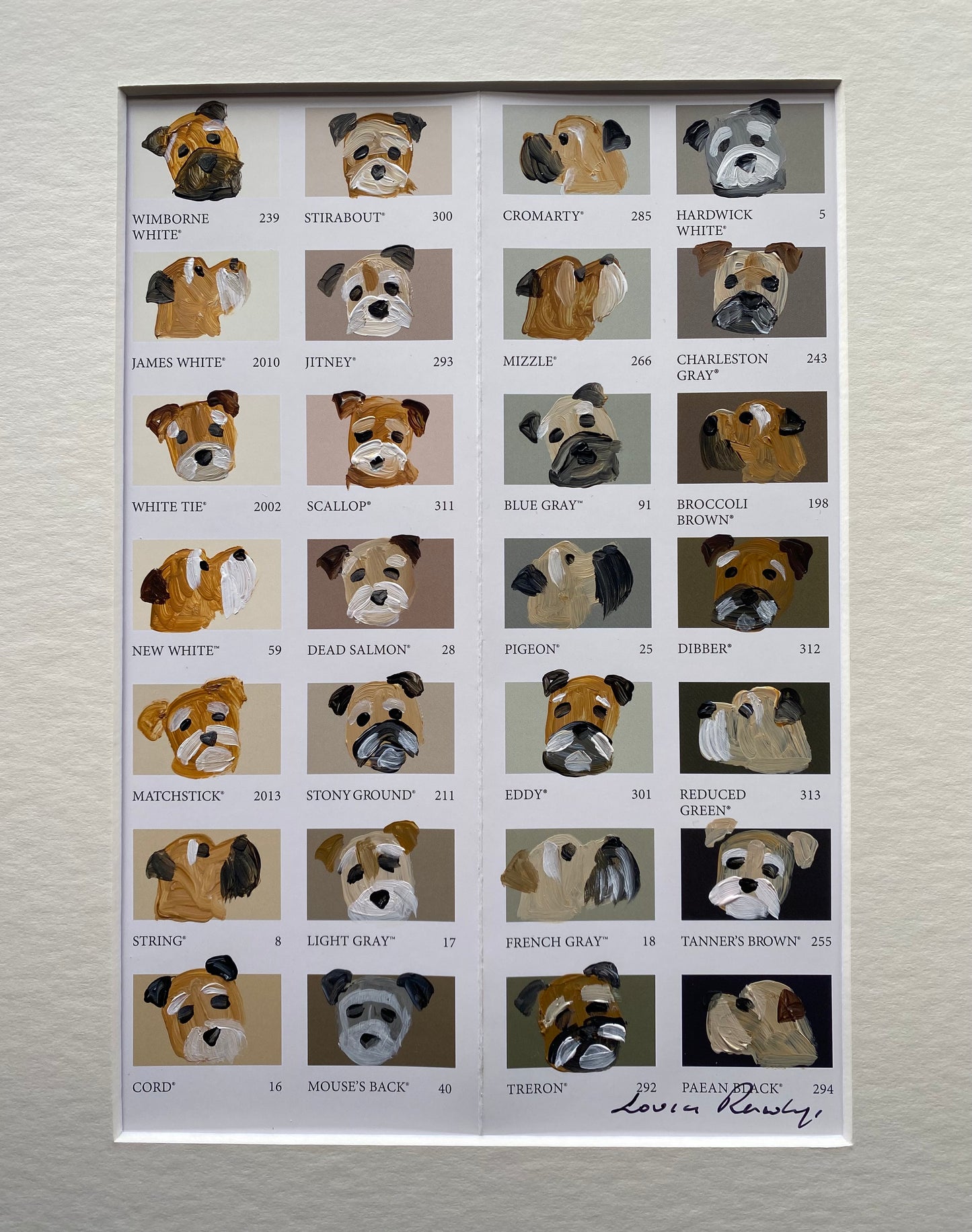 Border Colour Chart