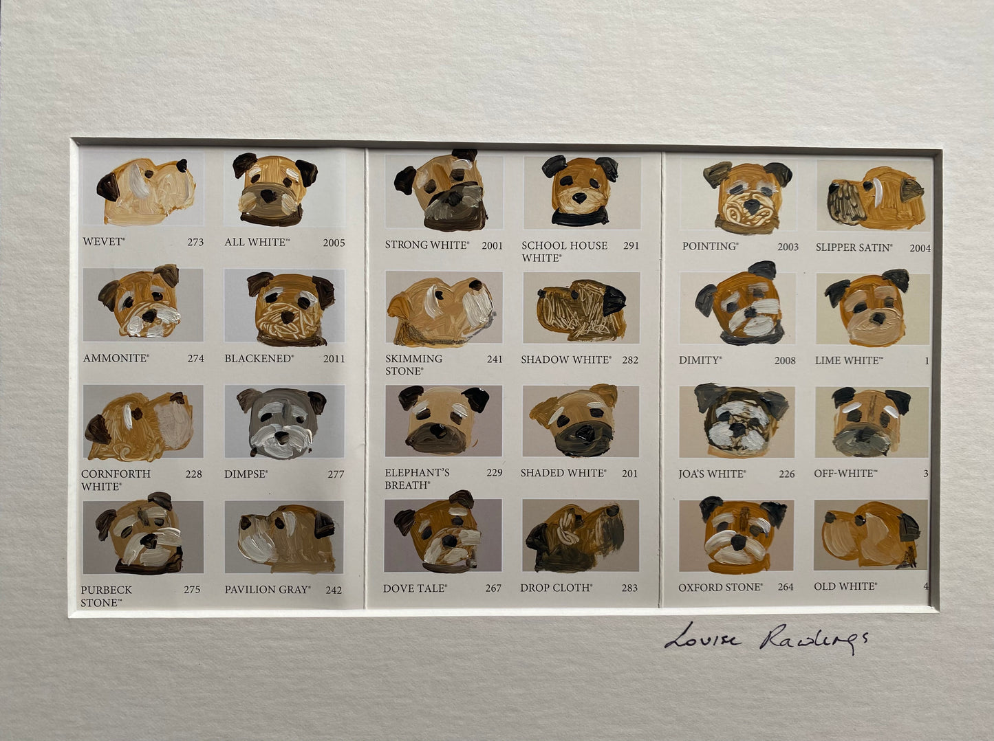 Border Colour Chart