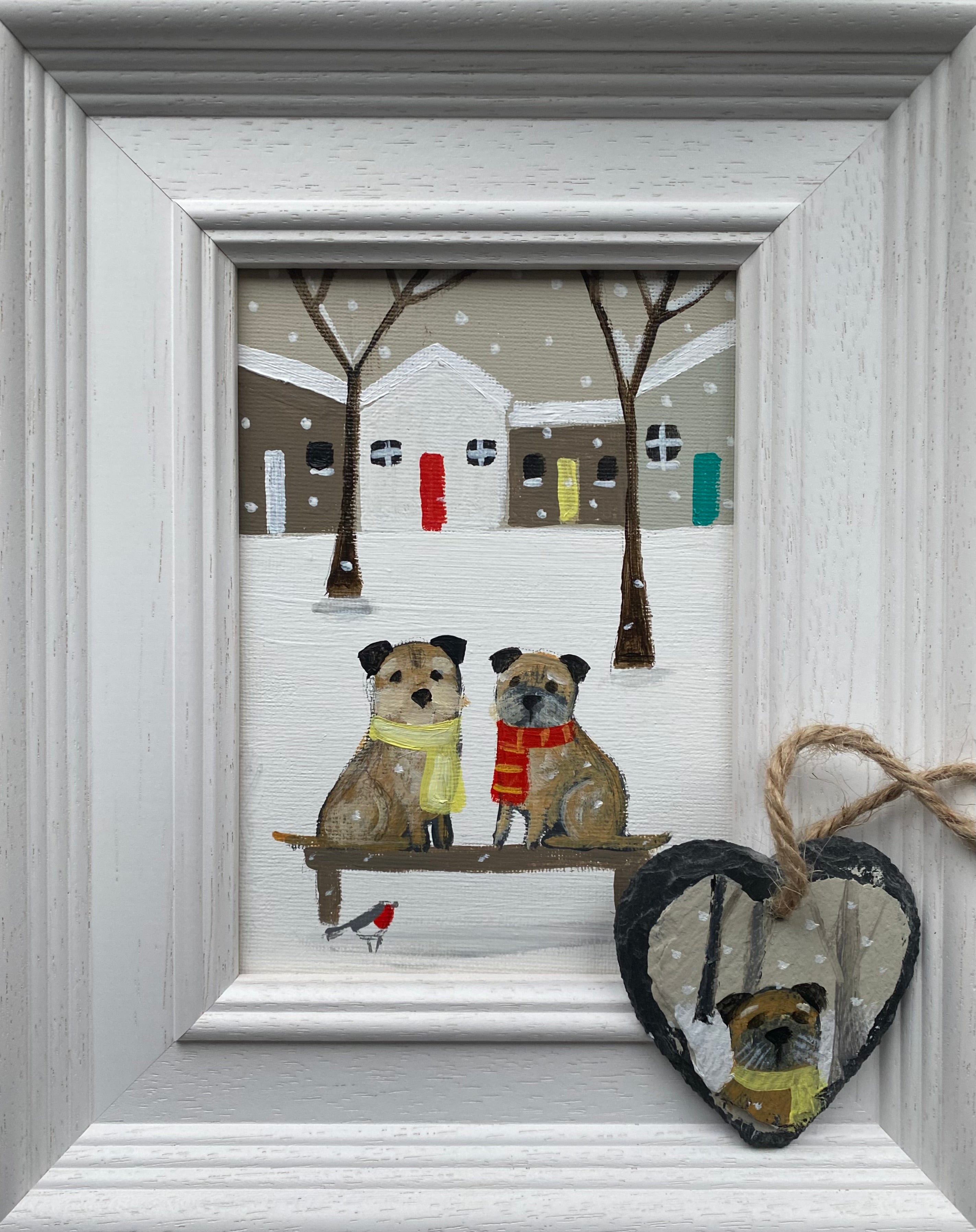 Archie Heather Archie and Heather, Sitting Together – Louise Rawlings Art