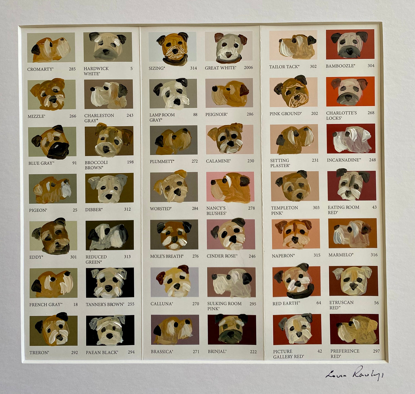 Border Colour Chart