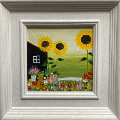 A Bench Amongst The Sunflowers ( personalised painting opportunity)