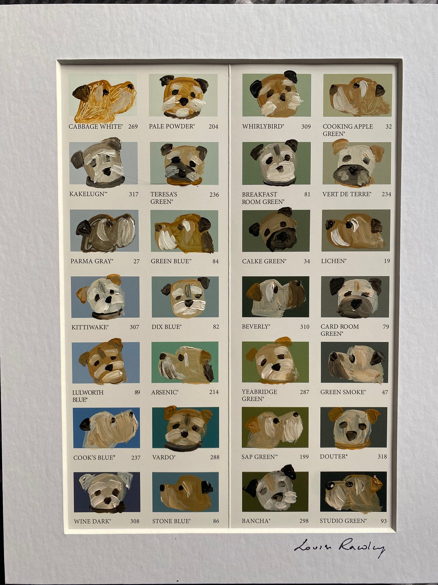 Border Colour Chart