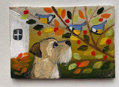 Bernard And Three Bluetits