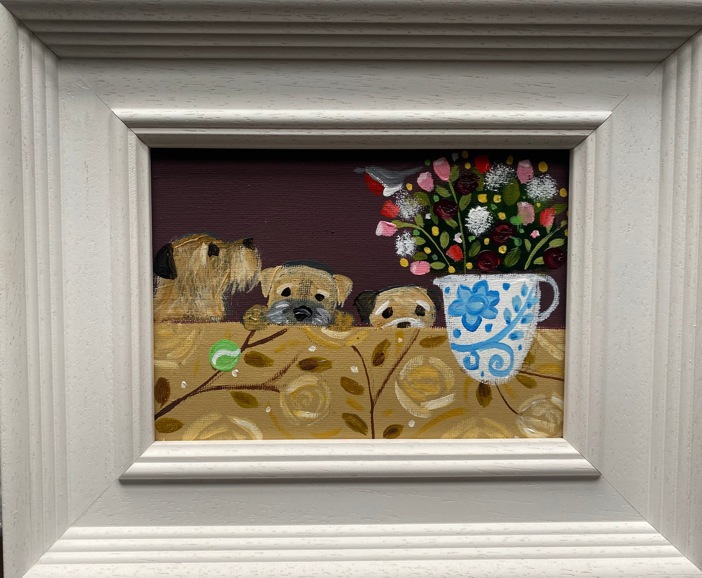 Tennis Ball, Flowers and a Trio of Trouble