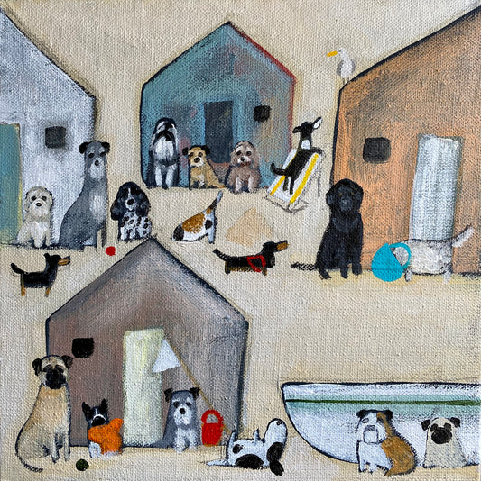 Four Huts and Many Mutts ( personalised painting opportunity)