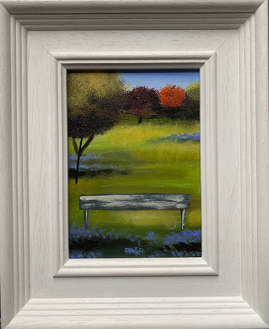 A Rustic Autumn Bench. ( personalised painting opportunity)