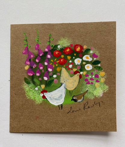 Hen Hanger and Handpainted gift card