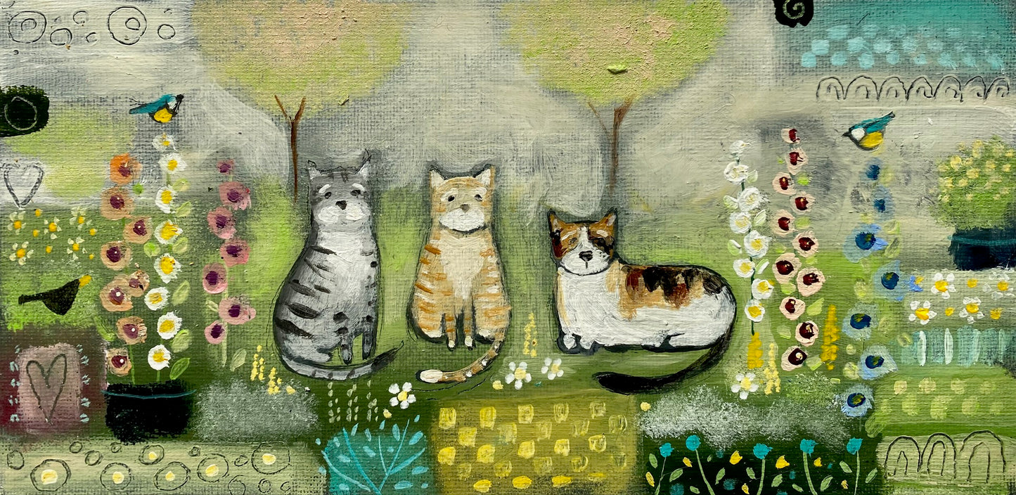 Three Friends in the Spring Garden