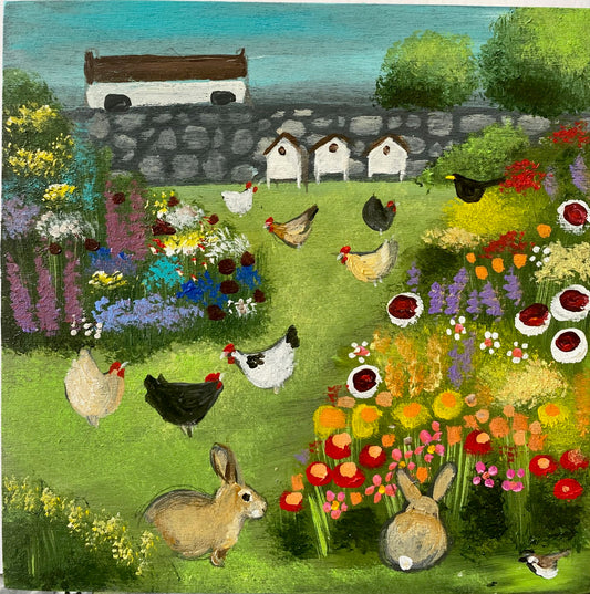 Bunnies, Hens and Three Bee Hives